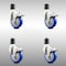 Service Caster 4 Inch 316SS Blue Poly Swivel 1-3/4 Inch Expanding Stem Caster Set Lock Brake SCC-SS316TTLEX20S414-PPUB-BLUE-134-4 - alternate 1